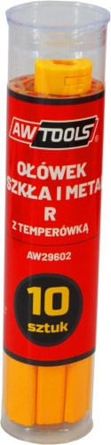 AWTOOLS OŁÓWEK DO SZKŁA I METALU R ŻÓŁTY 10 SZTUK