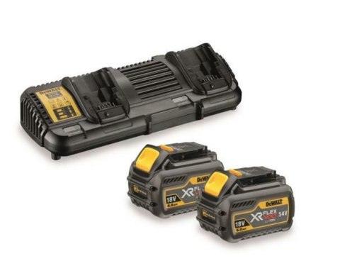 DEWALT ŁADOWARKA DCB132 NA DWIE BATERIE + 2 x AKUMULATOR 54/18V 6,0/2,0Ah DCB546