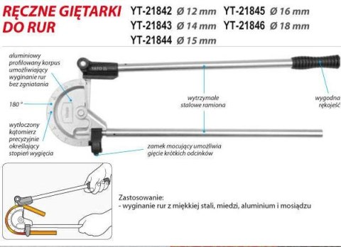 YATO GIĘTARKA DO RUR 12mm 21842...