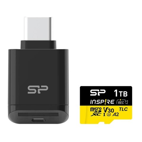 Karta pamięci Silicon Power Inspire microSDXC 1TB V30 UHS-I U3 A2 170/160 MB/s TLC + czytnik C200
