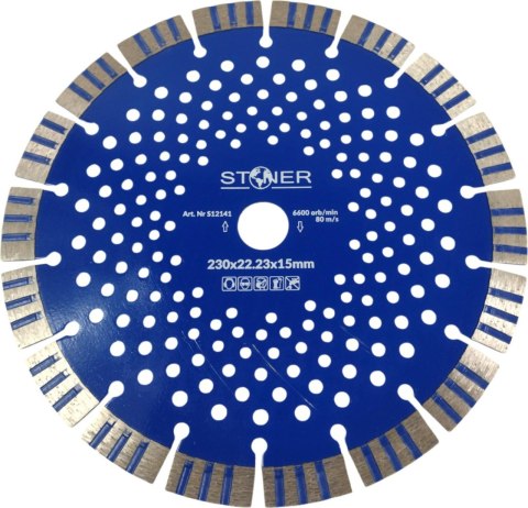 TARCZA D.STONER 230/15mm SEG. V-TURBO SUCHO