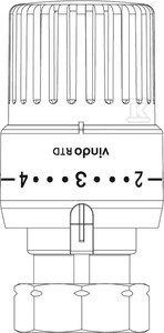 GŁOWICA TERMOSTAT.VINDO RTD BIAŁA