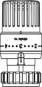 GŁOWICA TERMOSTAT.VINDO TD,ZACISK, BIA?