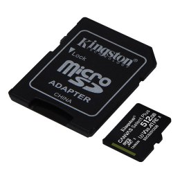 Kingston karta Canvas Select Plus, 512GB, micro SDXC, SDCS2/512GB, UHS-I U1 (Class 10), z adapterm, A1