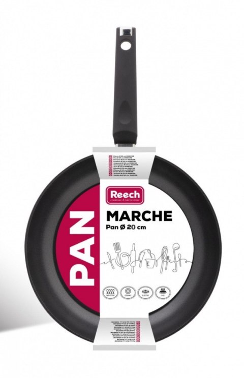 Patelnia aluminiowa z powłoką non-stick LP1001 MARCHE 20cm czarna