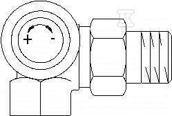 ZAWÓR TERMOST.AV9 DN15 NAROŻNY LEWY