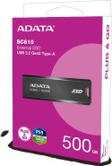 Dysk zewnętrzny SSD Adata SC610 500GB USB3.2A czarny