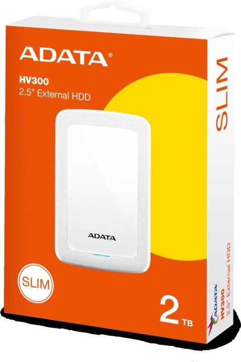 DYSK ZEWNĘTRZNY ADATA DashDrive HV300 2TB 2.5 USB3.1 Biały