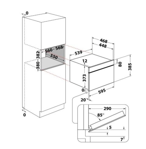 Kuchnia mikrofalowa do zabudowy WMD54MX