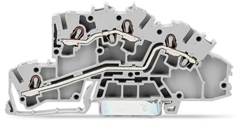 Złączka szynowa WAGO 2‑piętrowa 2,5mm2 L/L szara 2003‑7642 TOPJOBS 50szt