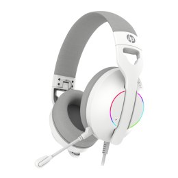HP DHE-8003U słuchawki z mikrofonem, przewodowa, biała, 7.1 surround (virtual), podświetlona, USB