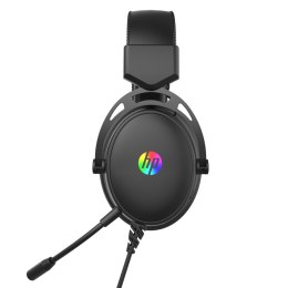 HP DHE-8005N słuchawki z mikrofonem, przewodowa, czarna, 2.0, podświetlona, 3.5 mm jack + USB