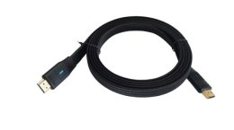 Kabel HDMI v 2.1 płaski 3m czarny