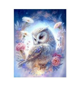 Diamentowa mozaika - Biała sowa