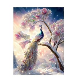 Diamentowa mozaika - Paw na gałęzi