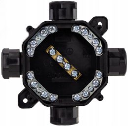 Puszka natynkowa hermetyczna PG16, IP 67 (5x4mm2), kolor czarny PAWBOL A.0035C