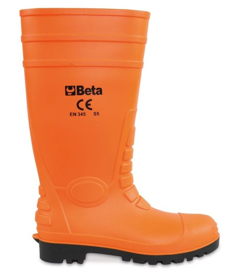 BUTY ROBOCZE WYSOKIE POMARAŃCZOWE PCW/KAUCZUK 45
