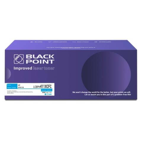 Toner Black Point do Hp (CF411X) Cyan 5000 str. z chipem