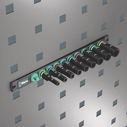 ZES. KLUCZY NASADOWYCH UDAR, 3/8'' 9 CZĘŚ.LISTWA MAGNETYCZN