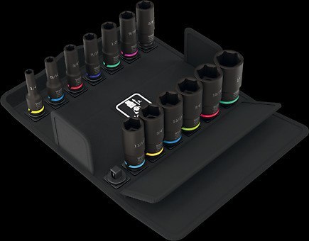 ZESTAW NASADEK UDAROWYCH 3/8 DŁUGIE, 13 CZ.