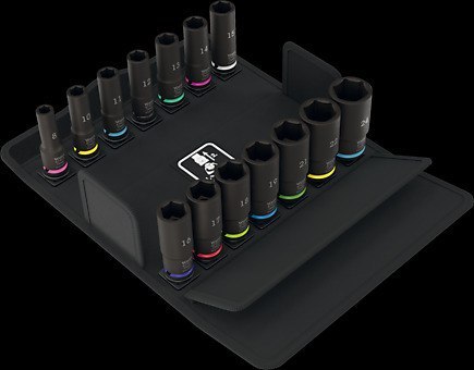 ZESTAW NASADEK UDAROWYCH 3/8 DŁUGIE, 14 CZ.