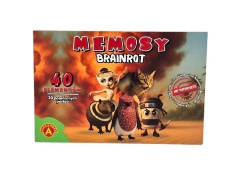 Gra Pamięć Memosy Brainrot Ballerina Capuccina, Tung Tung Tung Sahur i inni