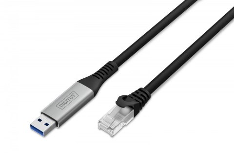 Kabel adapter USB-A - RJ45 Kat. 6A S/FTP, 1 Gbit/s, USB 3.2 Gen1, LSZH, 3m