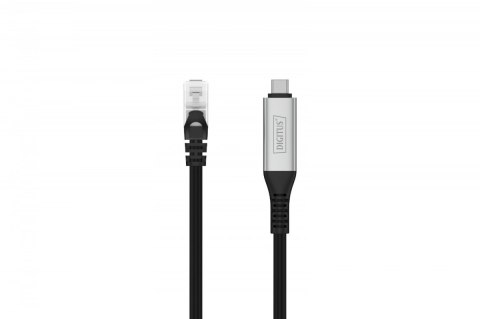 Kabel adapter USB-C - RJ45 Kat. 6A S/FTP, 1 Gbit/s, USB 3.2 Gen1, LSZH, 5m