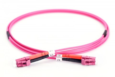Patch cord światłowodowy FO LC-LC MM 50/125 OM4 duplex LSOH 2m