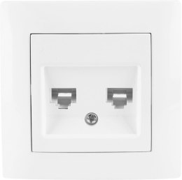 Gniazdo komputerowe podwójne VCX WESA LC 41 Biały