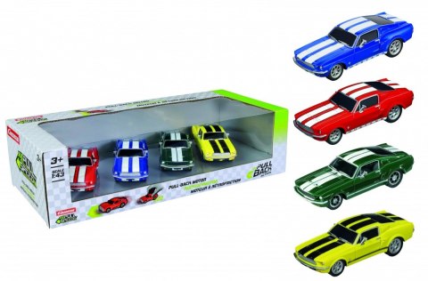 Pojazdy Pull & Speed Ford Mustang 67 4-pak