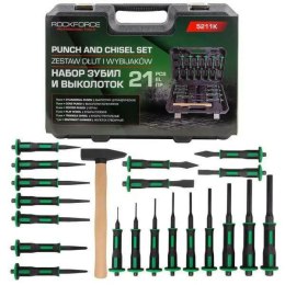 ROCKFORCE WYBIJAKI + DŁUTA ZESTAW 21szt.