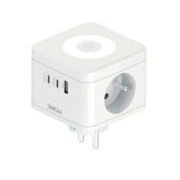 MORRE ROZGAŁĘZIACZ KOSTKOWY 2G,USB,2xUSB-C +LAMPKA