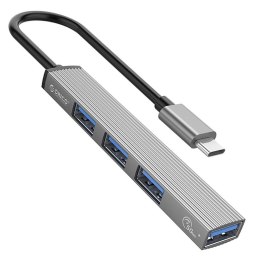 HUB USB-C Orico AH-13-GY-EP-HW USB-A 5Gbps, 3xUSB-A 2.0, alu