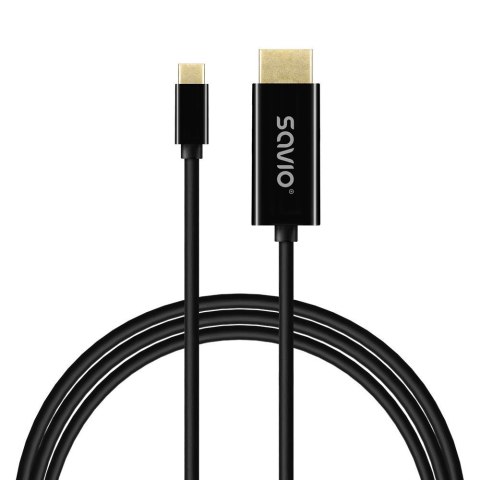 Kabel adapter Savio CL-190 USB-C do HDMI 30Hz 1m plastik