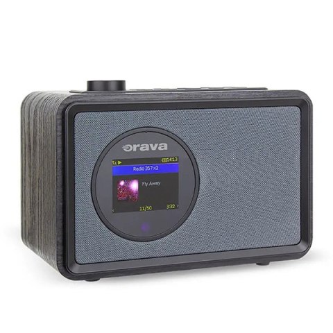 Orava głośnik Přenosný rádiopřijímač, czarny, regulacja głośności, przenośny, USB/FM/AUX/Bluetooth, Mp3, WAV