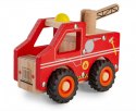 Drewniane auto z oponami Straż Pożarna