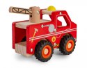 Drewniane auto z oponami Straż Pożarna