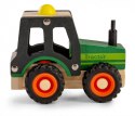 Drewniane auto z oponami Traktor