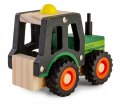 Drewniane auto z oponami Traktor