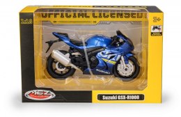 Motocykl MSZ 1:18 Suzuki GSX-R1000 niebieski