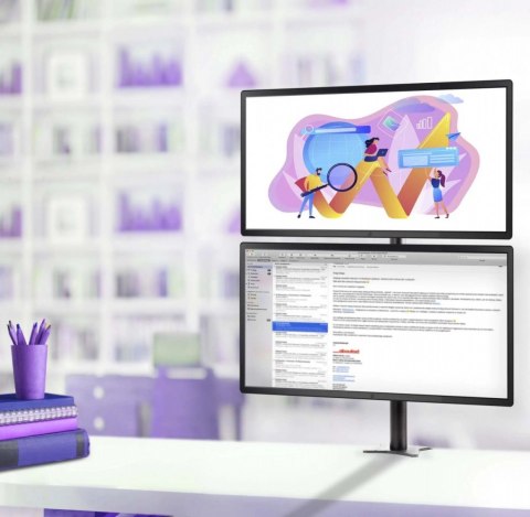 Podwójny uchwyt biurkowy na monitor LCD SV08