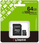 Karta pamięci microSD 64GB Kingston Canvas Select Plus microSDXC C10 UHS-1 64GB