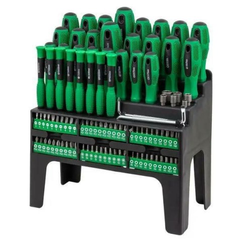 ROCKFORCE ZESTAW WKRĘTAKÓW BITÓW 100el. W STOJAKU