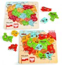Puzzle drewniane Mapa Polski