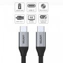 Kabel USB-C - USB-C PD 100W, 5Gbps, 4K60Hz, 2m, M/M; C14091ABK