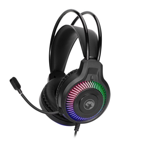 Marvo LOOT 40 zestaw klawiatura przewodowa (USB) CZ/SK, czarna mysz dla gracza, podkładka, klawiatura, podświetlona