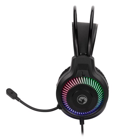 Marvo LOOT 40 zestaw klawiatura przewodowa (USB) CZ/SK, czarna mysz dla gracza, podkładka, klawiatura, podświetlona