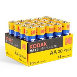 Kodak MAX SUPER Jednorazowa alkaliczna baterie AA, 20-pack