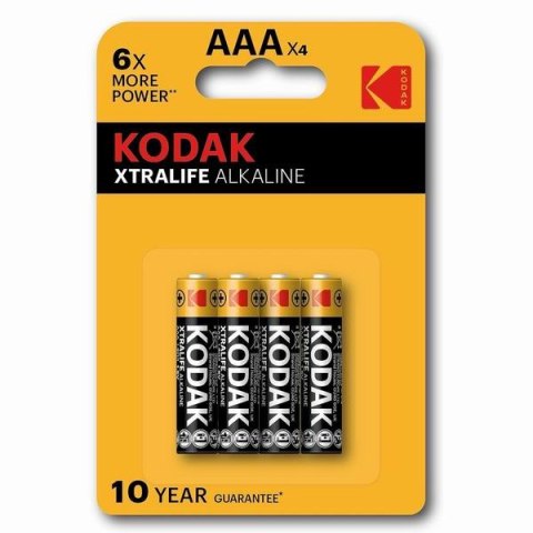 Kodak XTRALIFE Jednorazowa alkaliczna baterie AAA, 4-pack